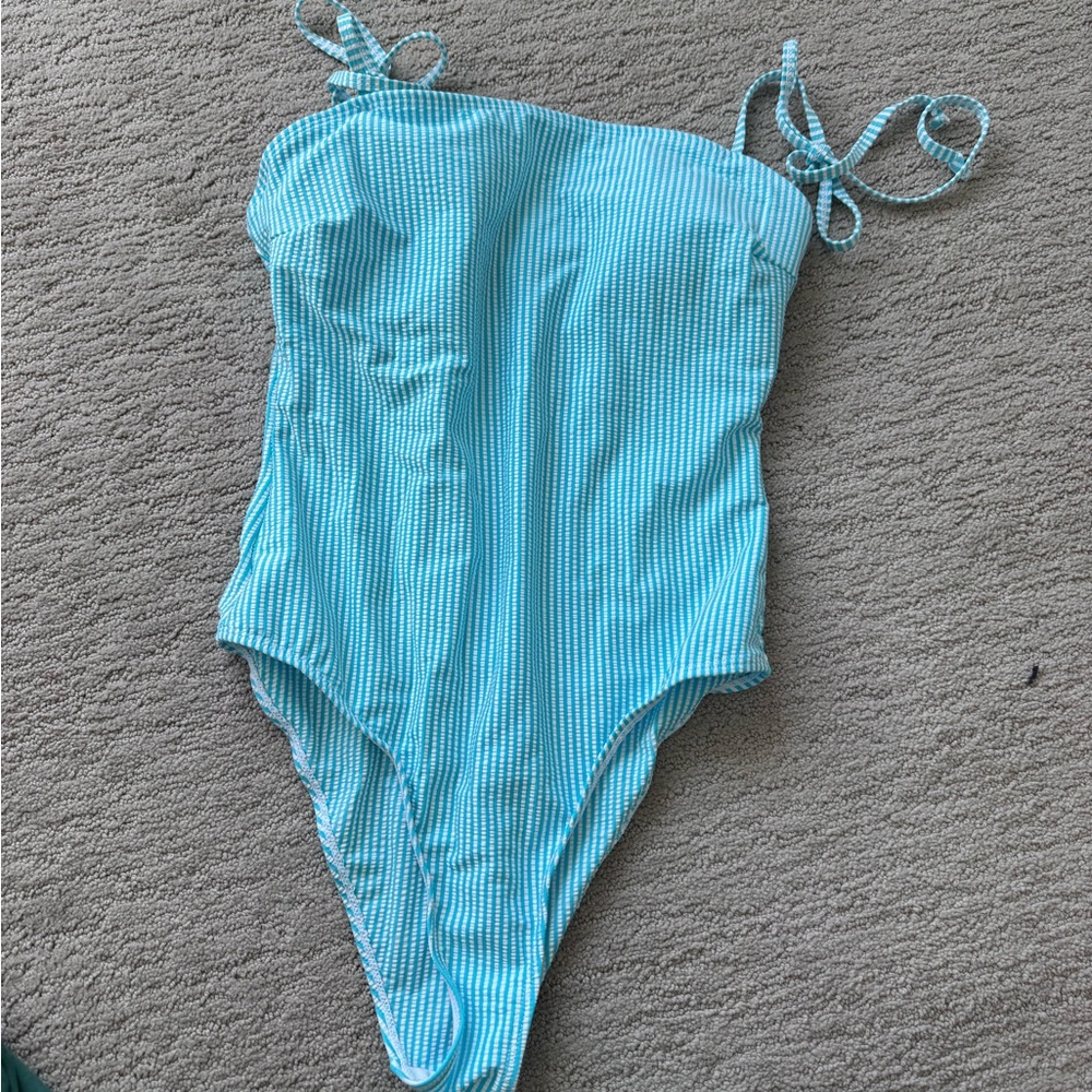 Striped One Piece Swimsuit